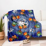 Pokemon Vintage Kanto Starter Evolutions TCG Fleece Throw Blanket